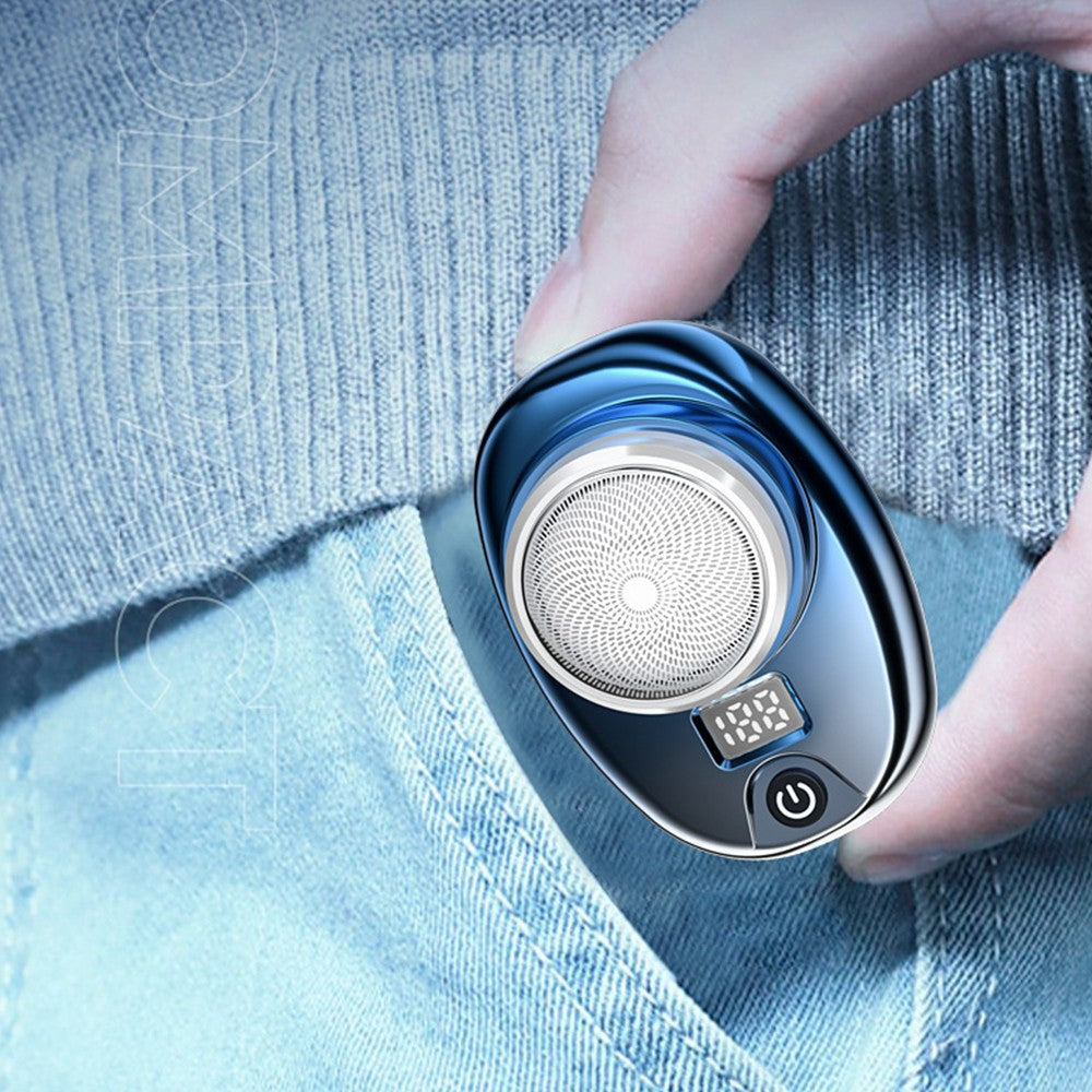 Mini Electric Shaver Rechargeable Shaver Portable Electric Razor Shaver Blue