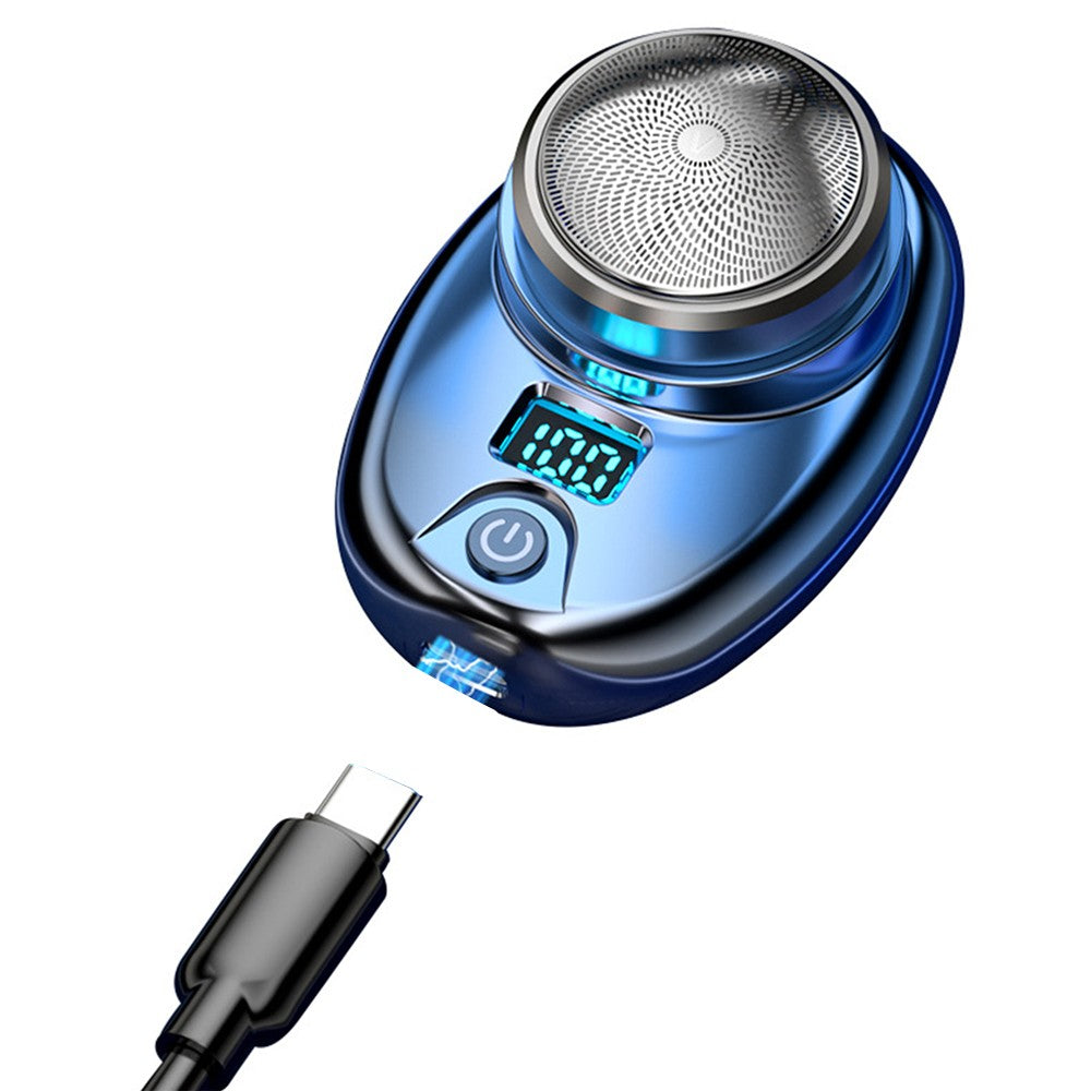 Mini Electric Shaver Rechargeable Shaver Portable Electric Razor Shaver Blue