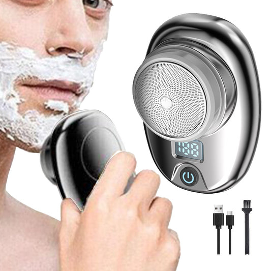 Mini Electric Shaver Rechargeable Shaver Portable Electric Razor Shaver Silver