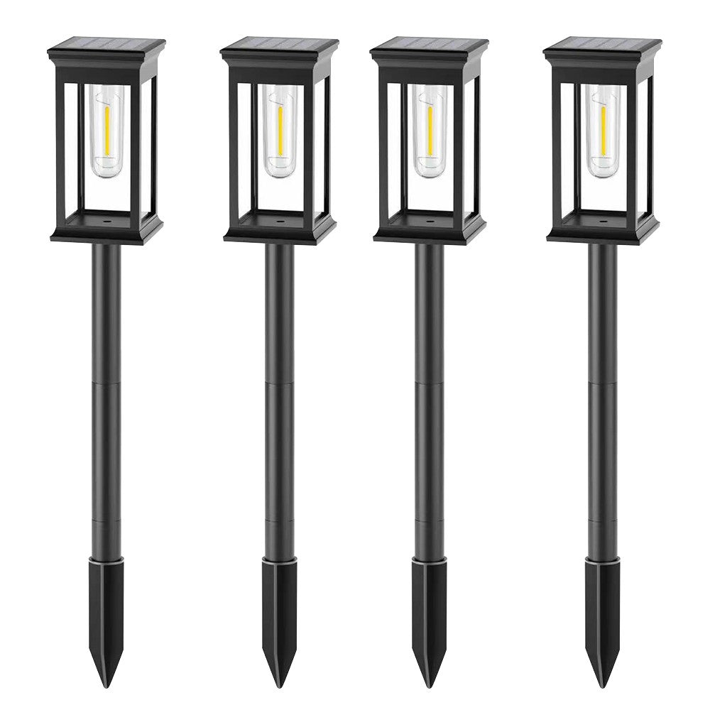 4Pcs Solar Pathway Lights Outdoor Garden Walkway Lights Yard Landscape Lamp