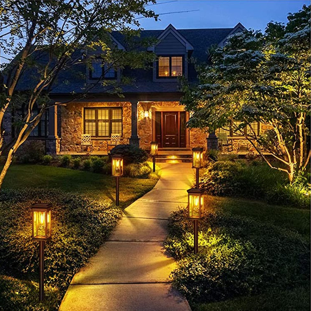 4Pcs Solar Pathway Lights Outdoor Garden Walkway Lights Yard Landscape Lamp