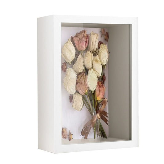 Rectangle Shadow Box Picture Frame 3D Display Case for Bouquets Pictures Medals