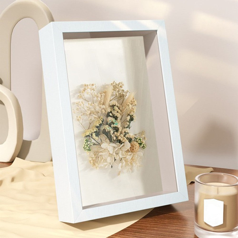 Rectangle Shadow Box Picture Frame 3D Display Case for Bouquets Pictures Medals
