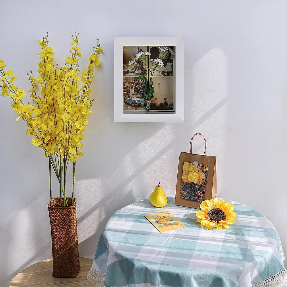 Rectangle Shadow Box Picture Frame 3D Display Case for Bouquets Pictures Medals