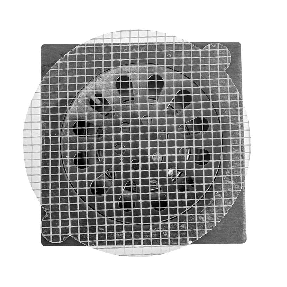 20Pcs Round Disposable Drain Hair Catcher Self-adhesive Mesh Stickers for Shower Drain Cover