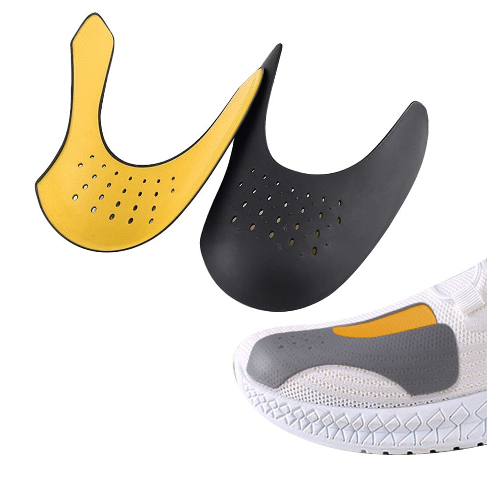 Pair of Shoe Anti Crease Protector Anti-Wrinkle Shoe Shield Sneaker Shoe Guards Yellow L