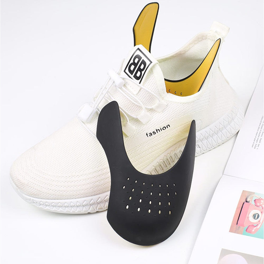 Pair of Shoe Anti Crease Protector Anti-Wrinkle Shoe Shield Sneaker Shoe Guards Yellow S
