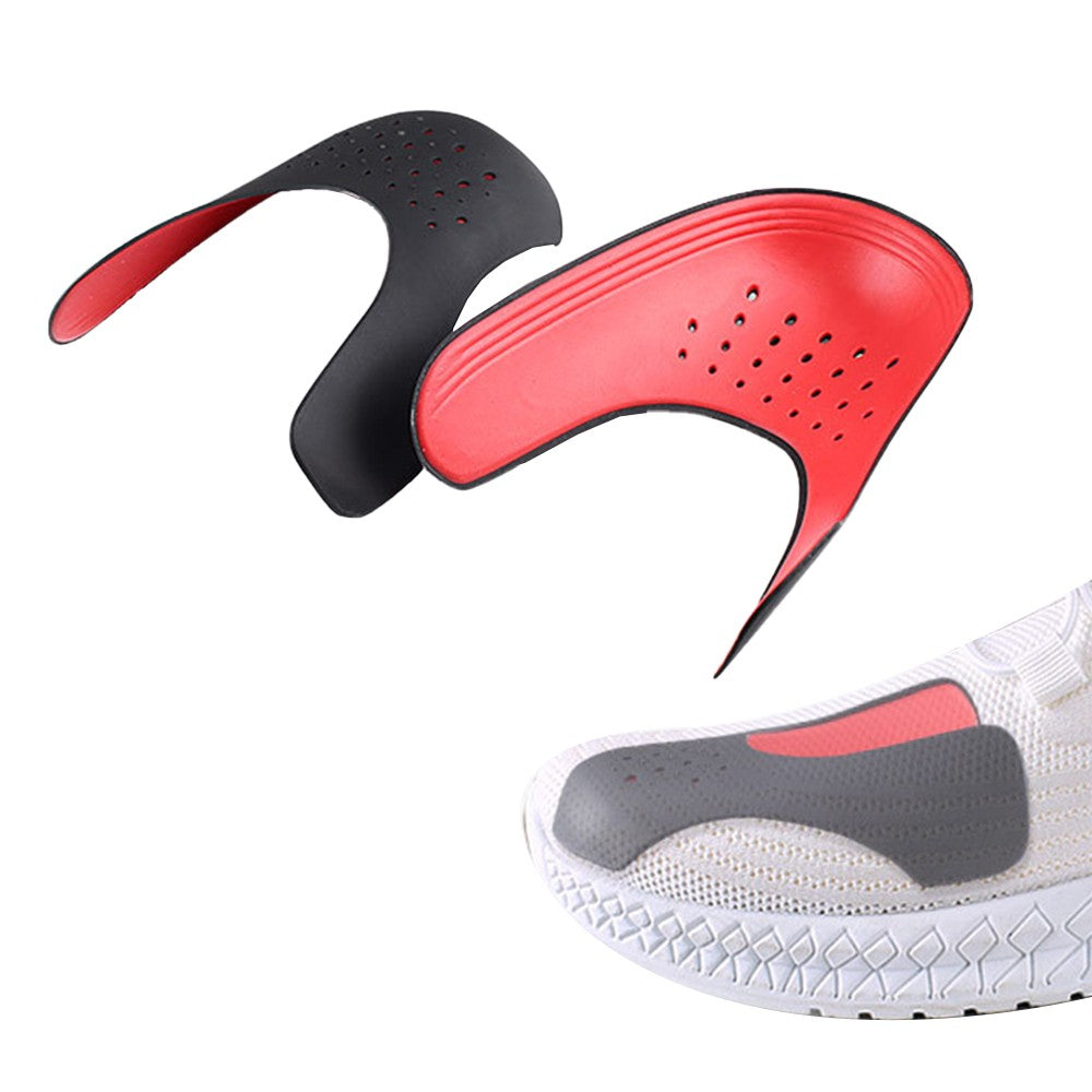 Pair of Shoe Anti Crease Protector Anti-Wrinkle Shoe Shield Sneaker Shoe Guards Red L