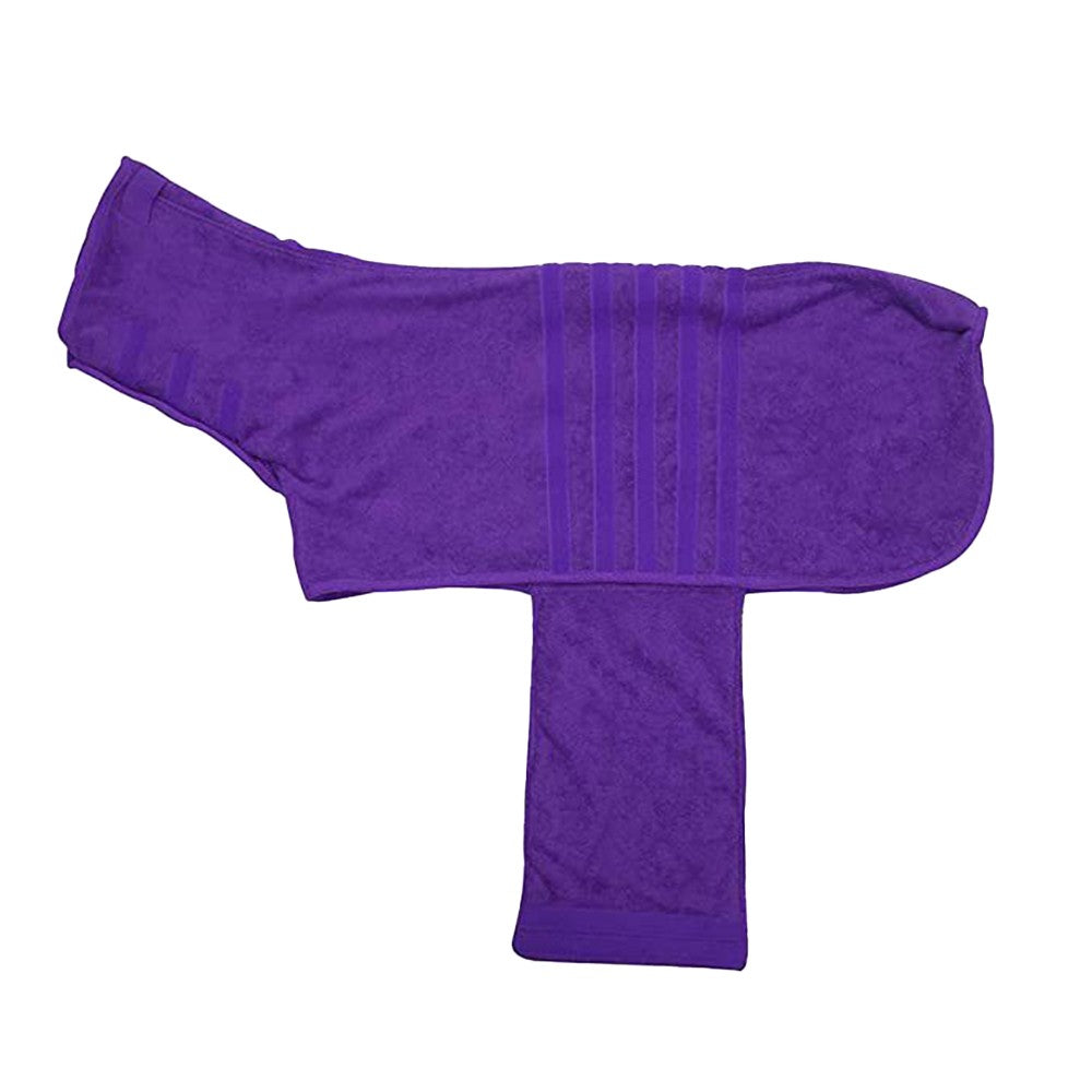 Dog Drying Coat Microfibre Pet Bathrobe Pet Cat Fast Drying Towel Purple XL