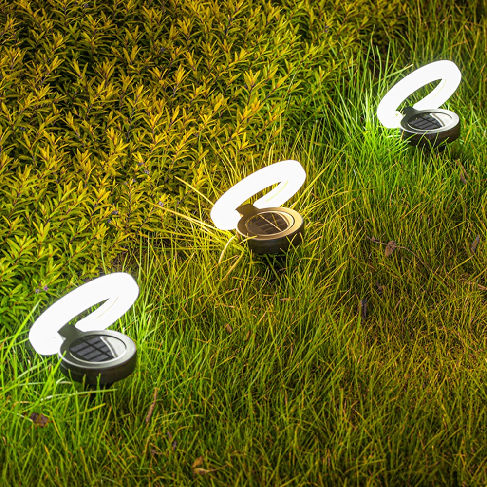 4Pcs 17LEDs Solar Power Ground Lights Outdoor Buried Garden Lawn Path Lamps White Light
