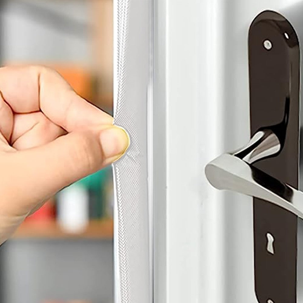 12M V Shaped Door Weather Stripping Door Window Soundproof Foam Seal Strip White