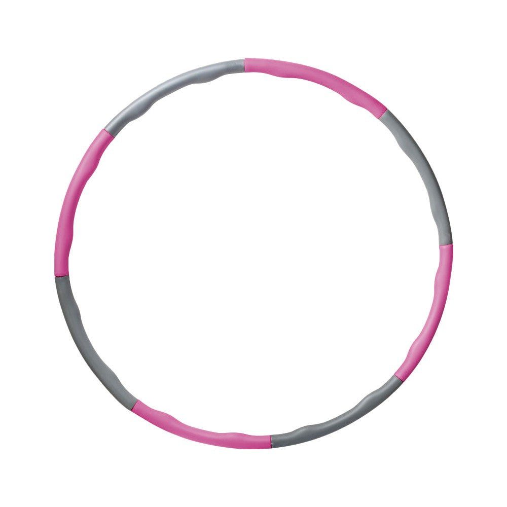 95cm Detachable Exercise Hula Hoop Foam Padded Waist Fitness Hula Hoop Rose Red