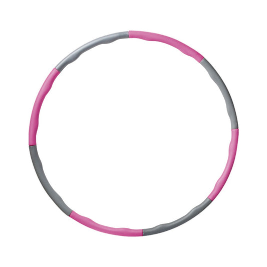 95cm Detachable Exercise Hula Hoop Foam Padded Waist Fitness Hula Hoop Rose Red