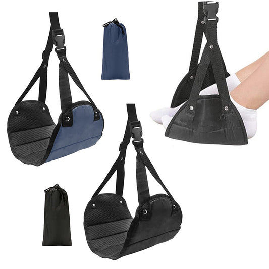 2Pcs Airplane Footrest Travel Foot Rest Hammock Leg Rest Travel Accessories with Storage Bag