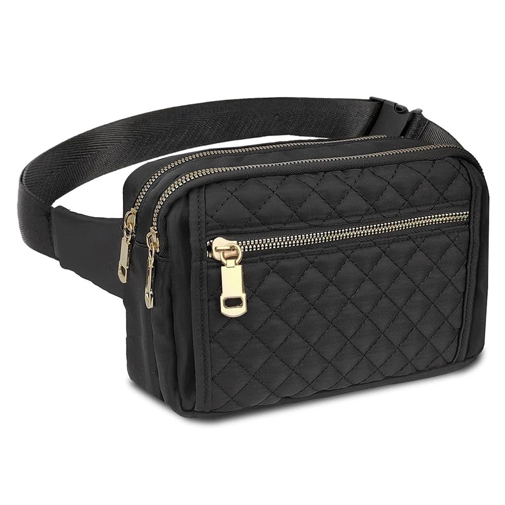 Women Fanny Pack Running Waist Bag Travel Crossbody Bag Black