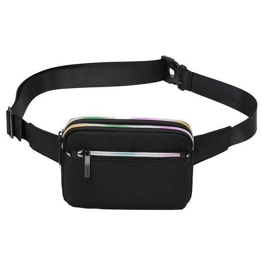 Black Fanny Pack Fashion Waist Bag Chest Bag Crossbody Belt Bag Bum Bags