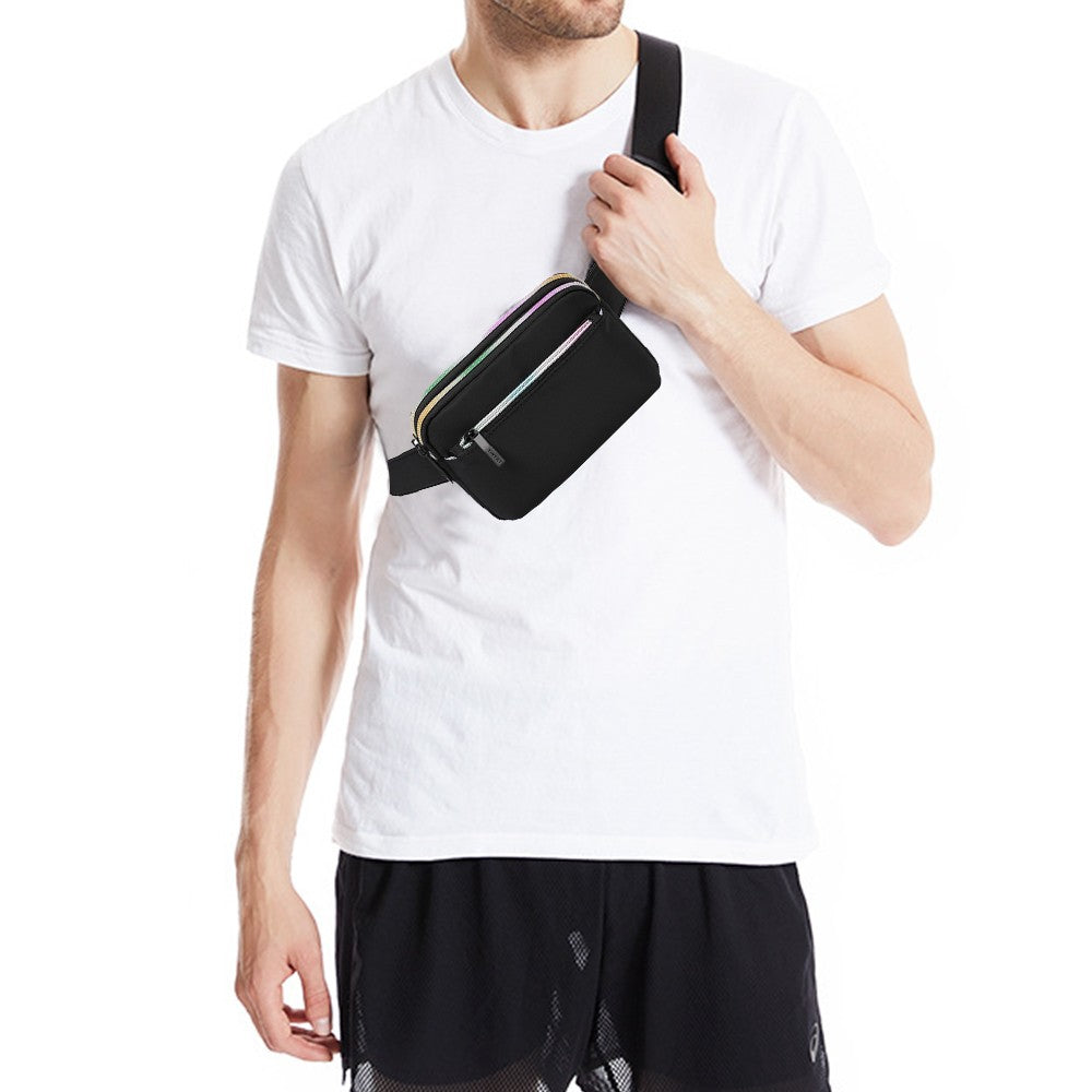 Black Fanny Pack Fashion Waist Bag Chest Bag Crossbody Belt Bag Bum Bags