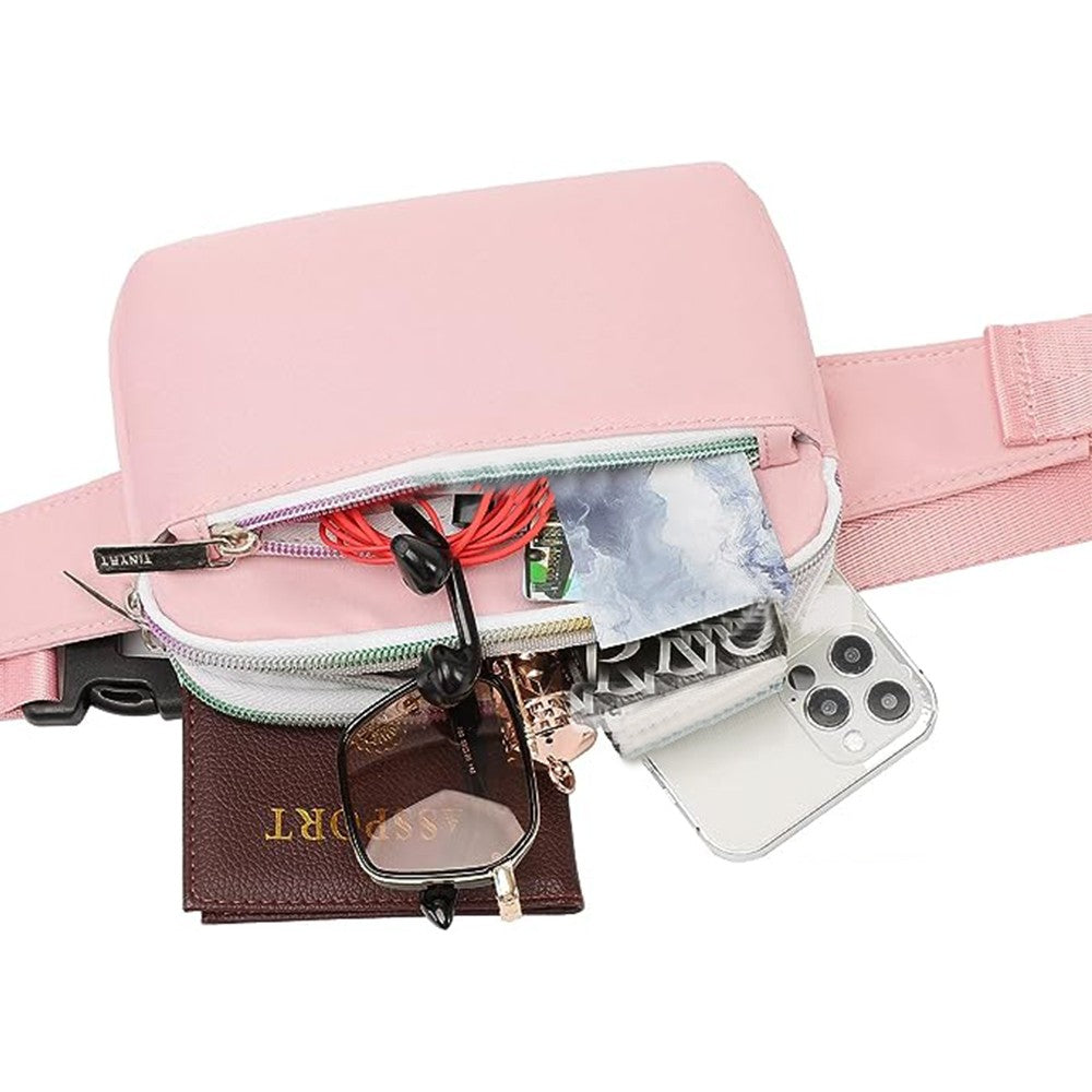 Pink Fanny Pack Fashion Waist Bag Chest Bag Crossbody Belt Bag Bum Bags
