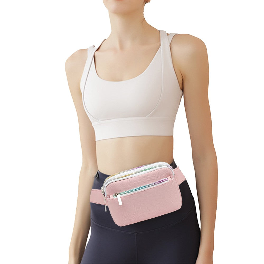 Pink Fanny Pack Fashion Waist Bag Chest Bag Crossbody Belt Bag Bum Bags