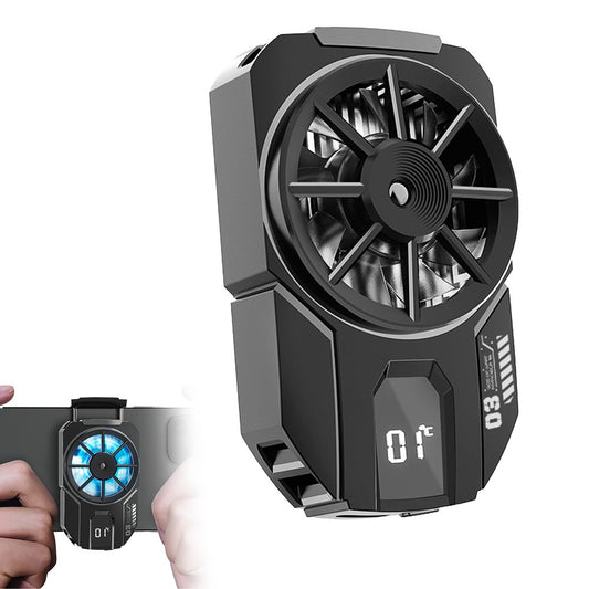 Mobile Phone Cooler Cellphone Radiator Cooling Fan with Temperature Display