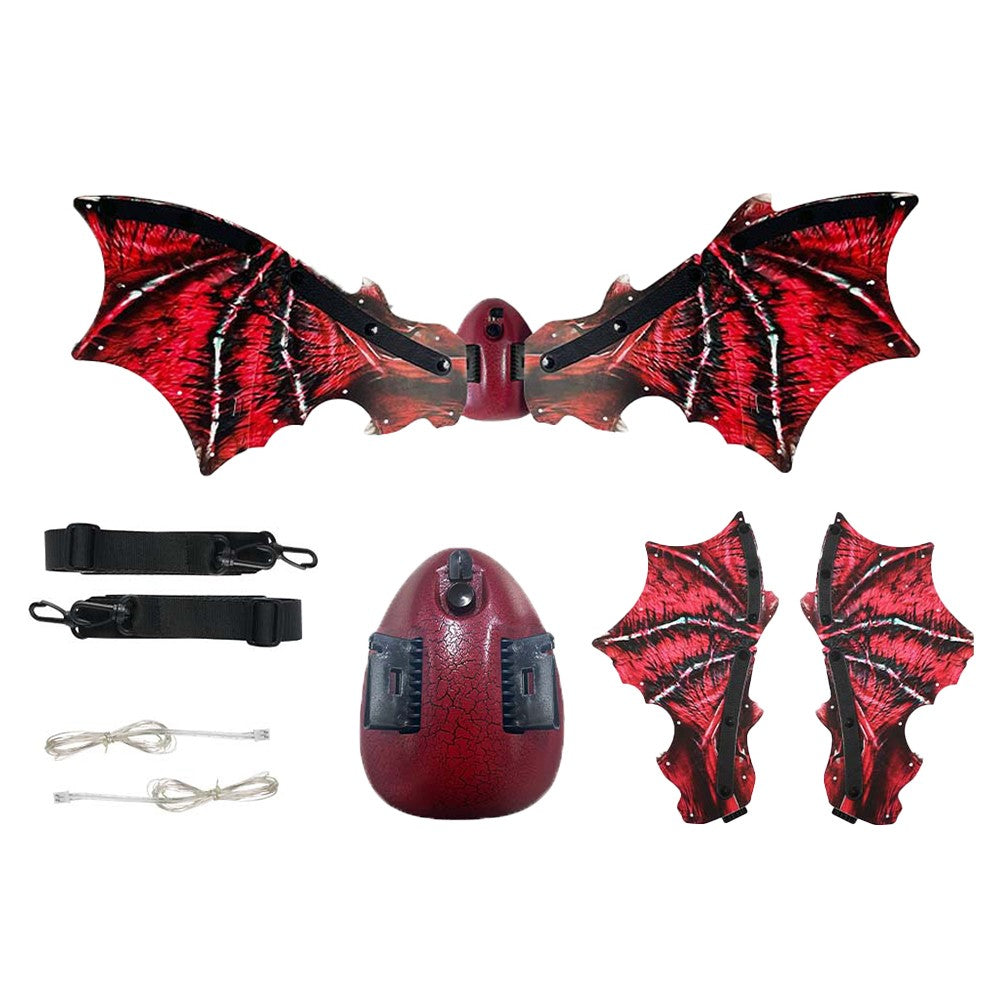 Red Electric Dinosaur Wing Light Up Cosplay Wing Costume Dress Up for Boys