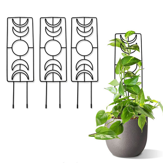 3Pcs Moon Phase Trellis for Climbing Plants Garden Plant Support Rack for Potted Plant