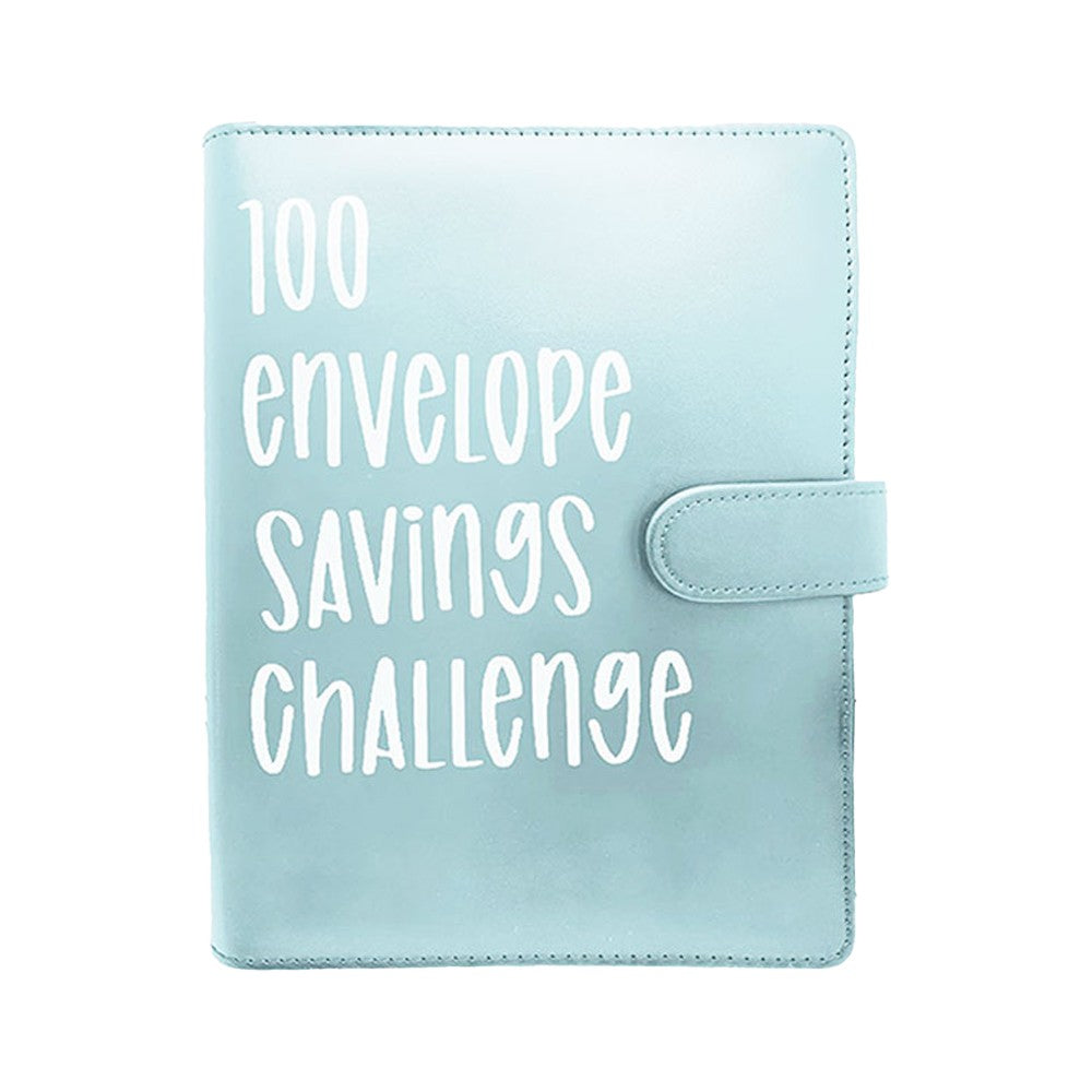 100 Envelope Challenge Binder Budget Planner Savings Challenge Book Sky Blue