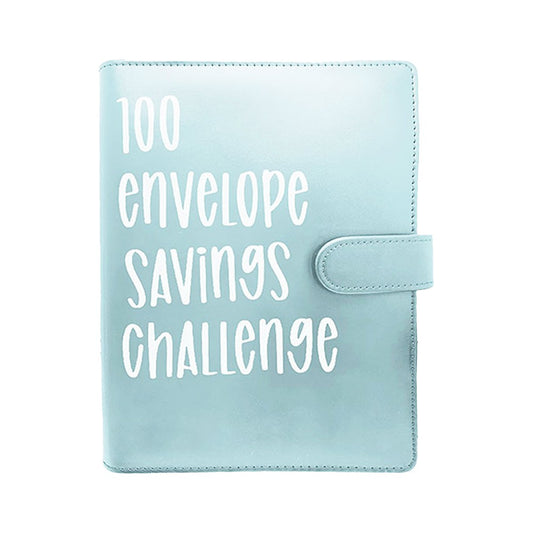 100 Envelope Challenge Binder Budget Planner Savings Challenge Book Sky Blue