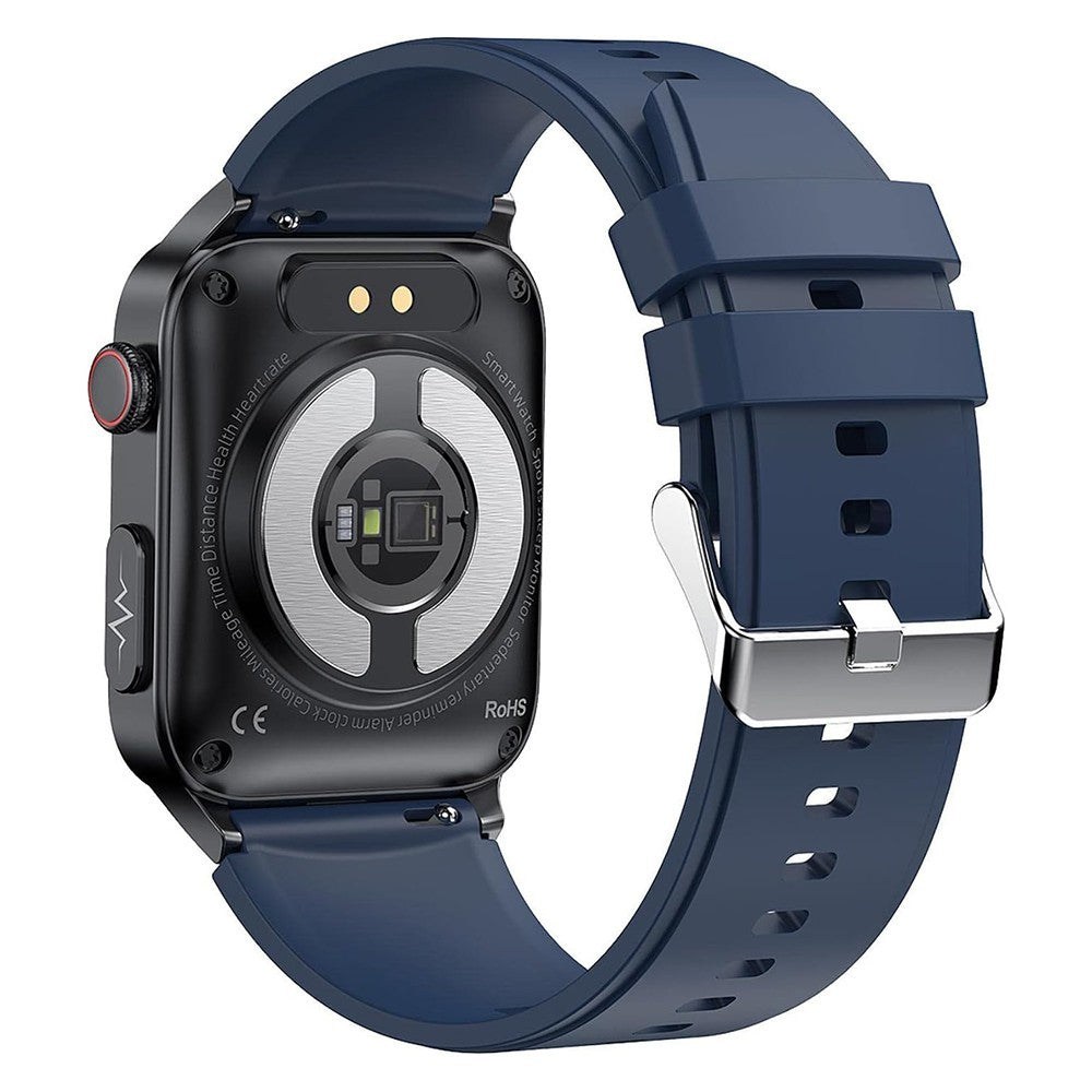 Bluetooth Smart Watch Sport Watch Blood Glucose ECG Monitoring Watch Dark Blue