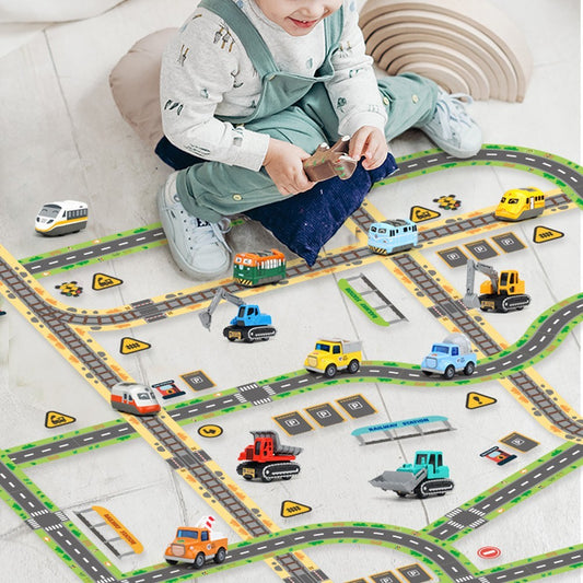 1 X Road Tape and Stickers Set with Traffic Signs for Kids Toy Cars and Trains