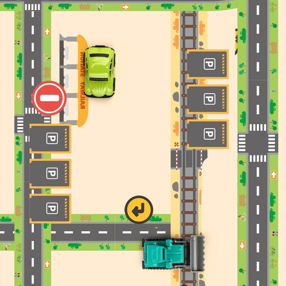 1 X Road Tape and Stickers Set with Traffic Signs for Kids Toy Cars and Trains