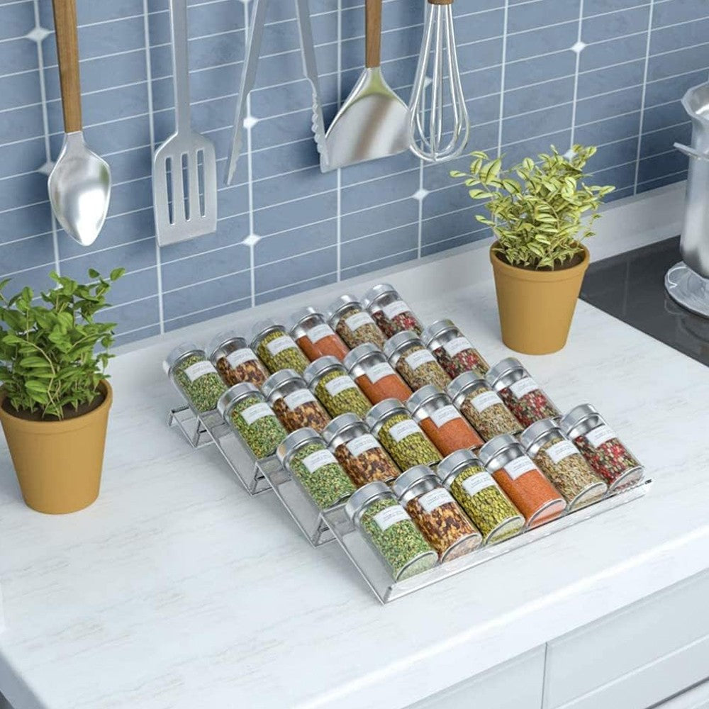 4-Tier Kitchen Spice Drawer Organizer Seasoning Jars Drawers Insert Spice Rack Tray
