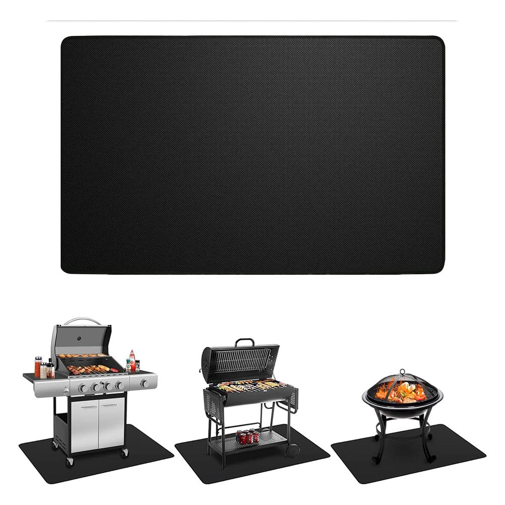 165x99cm Under BBQ Grill Mat Fireproof Fire Pit Mat Fireplace Mat Patio Protector Mat