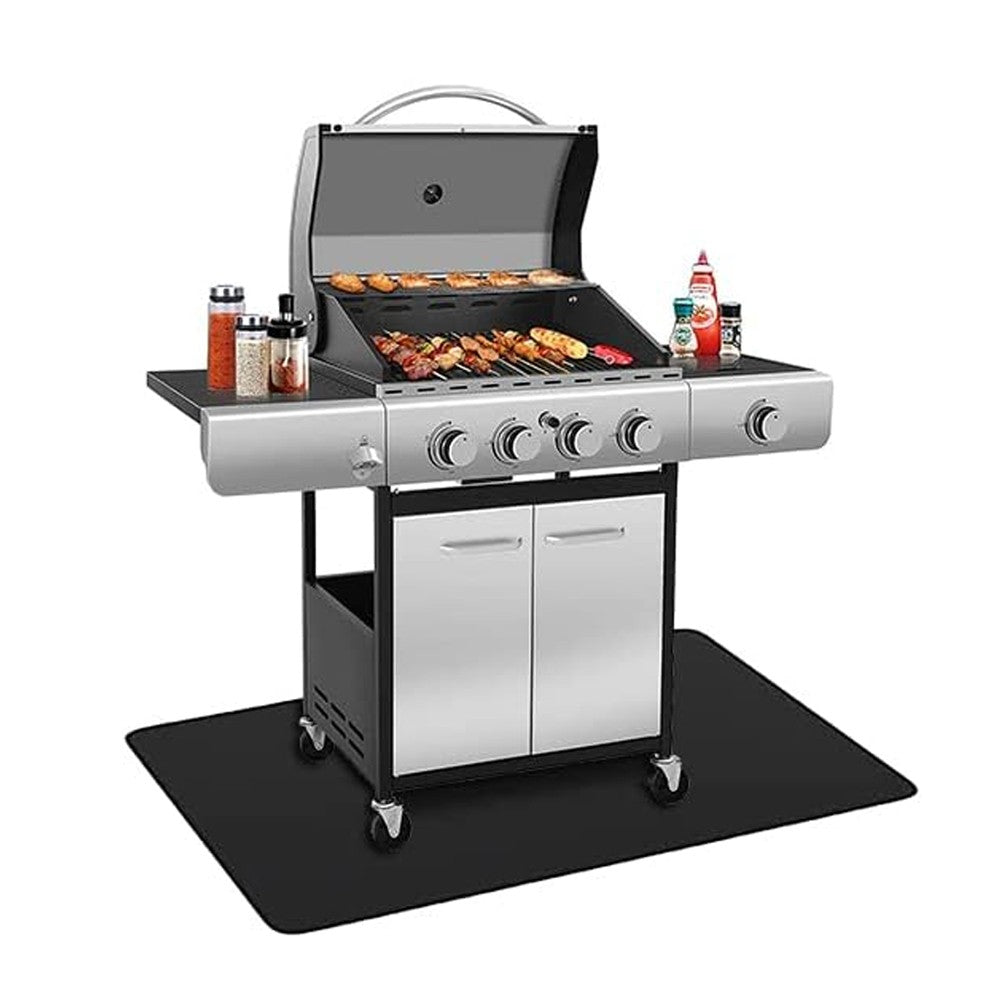 165x99cm Under BBQ Grill Mat Fireproof Fire Pit Mat Fireplace Mat Patio Protector Mat