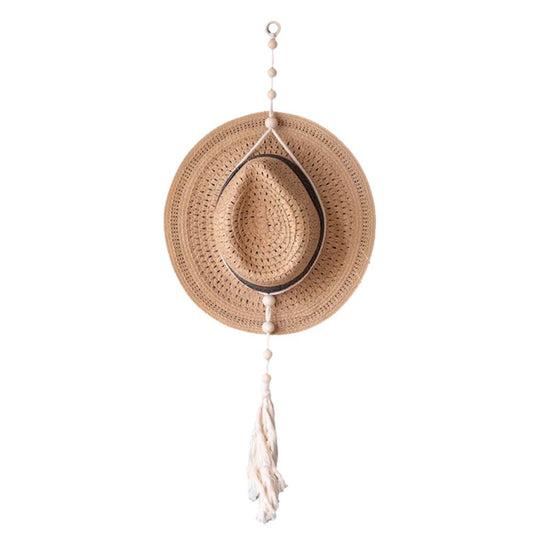 Boho Macrame Hat Display Rack Caps Holder Hat Storage Hanging Rope Hangers - One-Loop Style