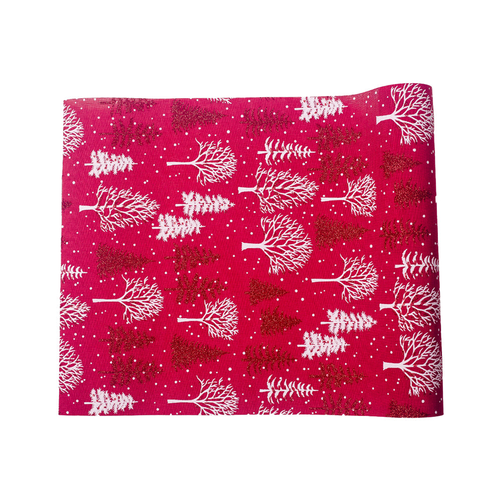 Christmas Table Runner Xmas Decor Cloth Cover Tree