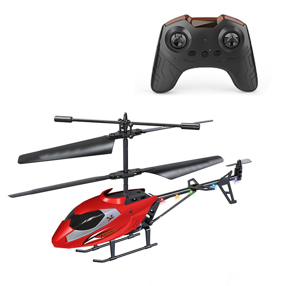 2.5 Channel Kids RC Helicopter Remote Control Aircraft USB Charging Kids Flying Toy - Red