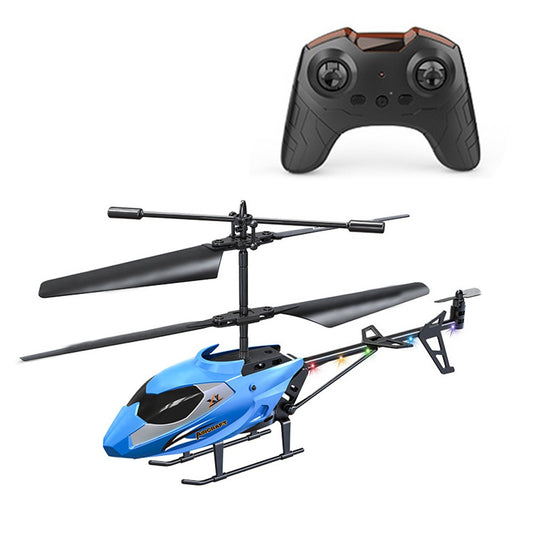 2.5 Channel Kids RC Helicopter Remote Control Aircraft USB Charging Kids Flying Toy - Blue