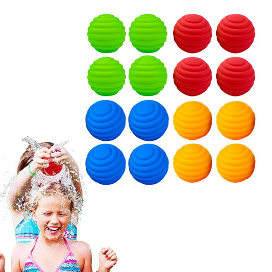 16Pcs Reusable Water Balls Quick Fill Water Balloons Bombs Kids Adult Water Fight Toy-Honeycomb