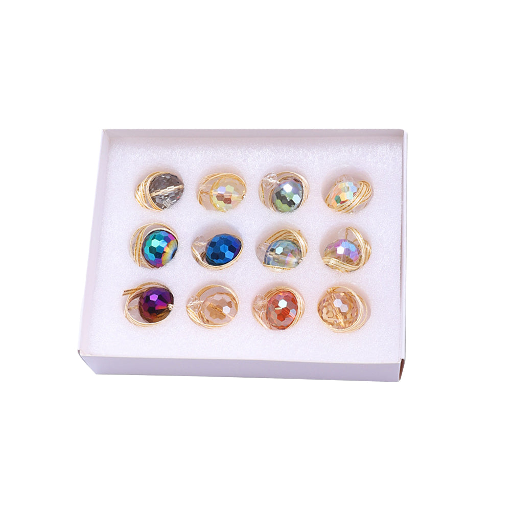 12x Clear Glass Christmas Balls Ornaments Mini Xmas Tree Decorations 12 colors