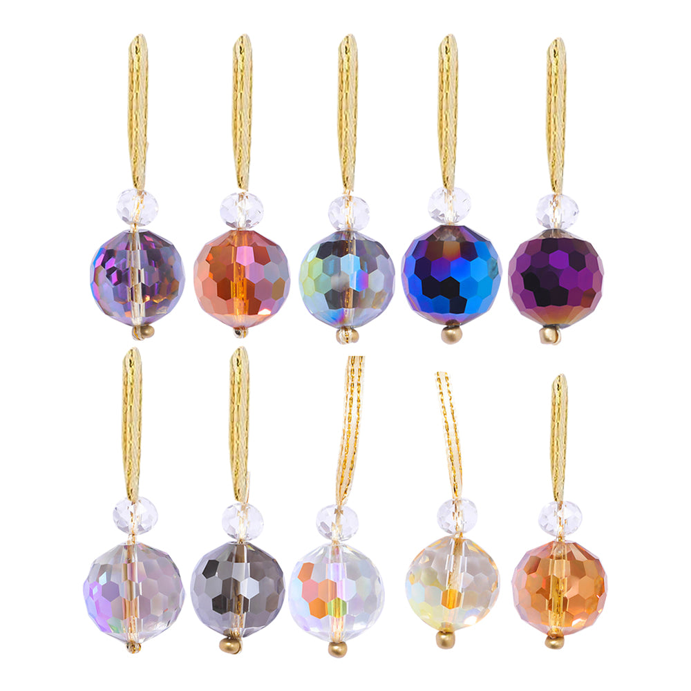 12x Clear Glass Christmas Balls Ornaments Mini Xmas Tree Decorations 12 colors