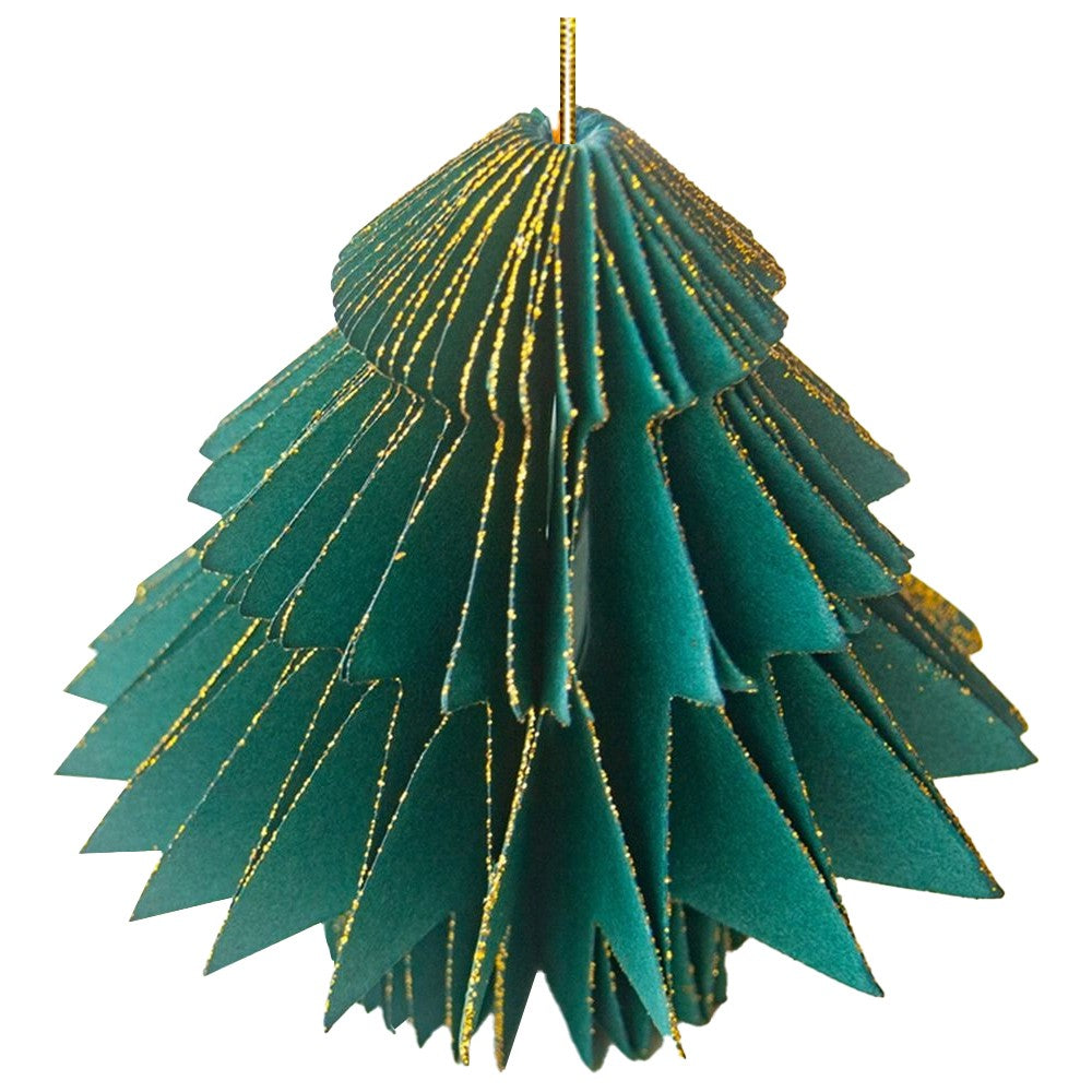 4 sets Christmas Tree Honeycomb Ball Hanging Pendant