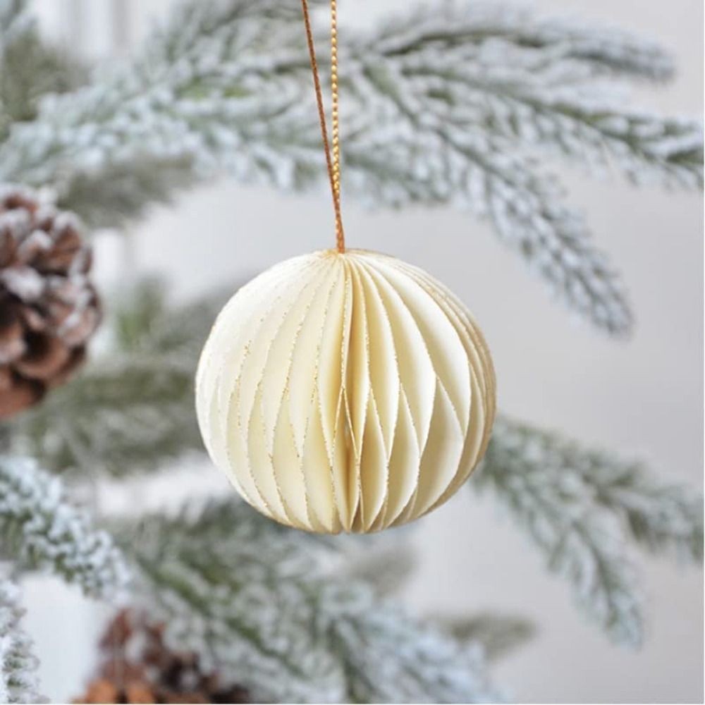4 sets Christmas Tree Honeycomb Ball Hanging Pendant