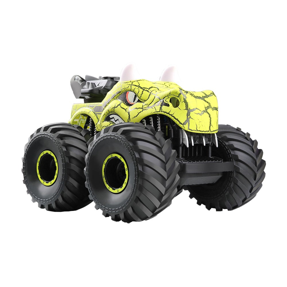 Dinosaur Toys RC Stunt Car 360 Degree Rolling Twister with Light Green
