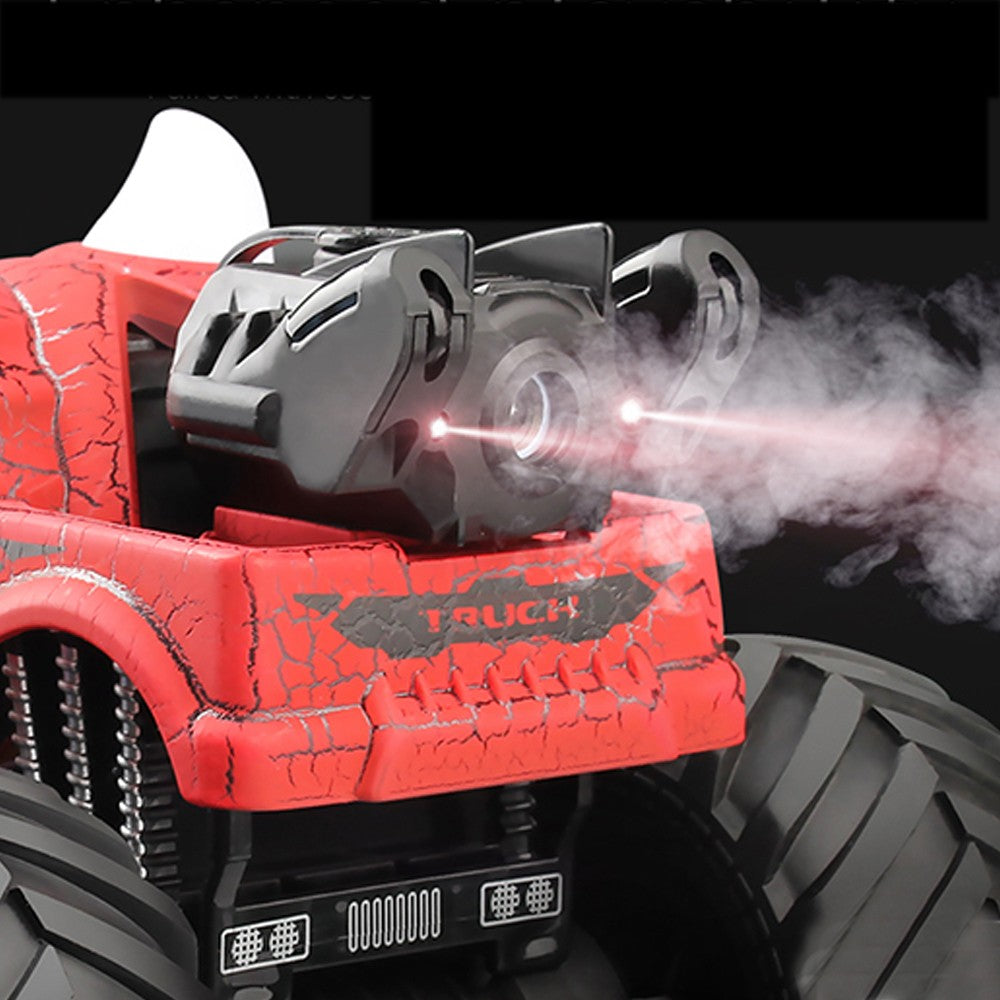 Dinosaur Toys RC Stunt Car 360 Degree Rolling Twister with Light Red