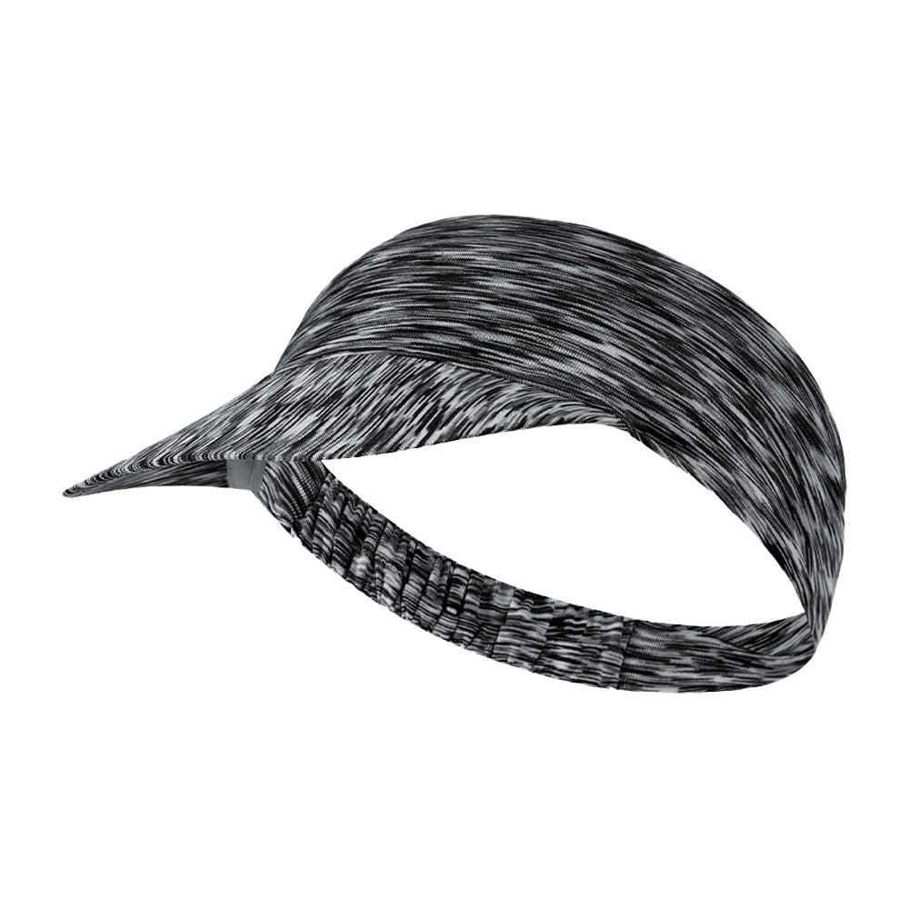 Women Sun Visor Cap Elastic Empty Top Sports Hat Beach Hat - Black