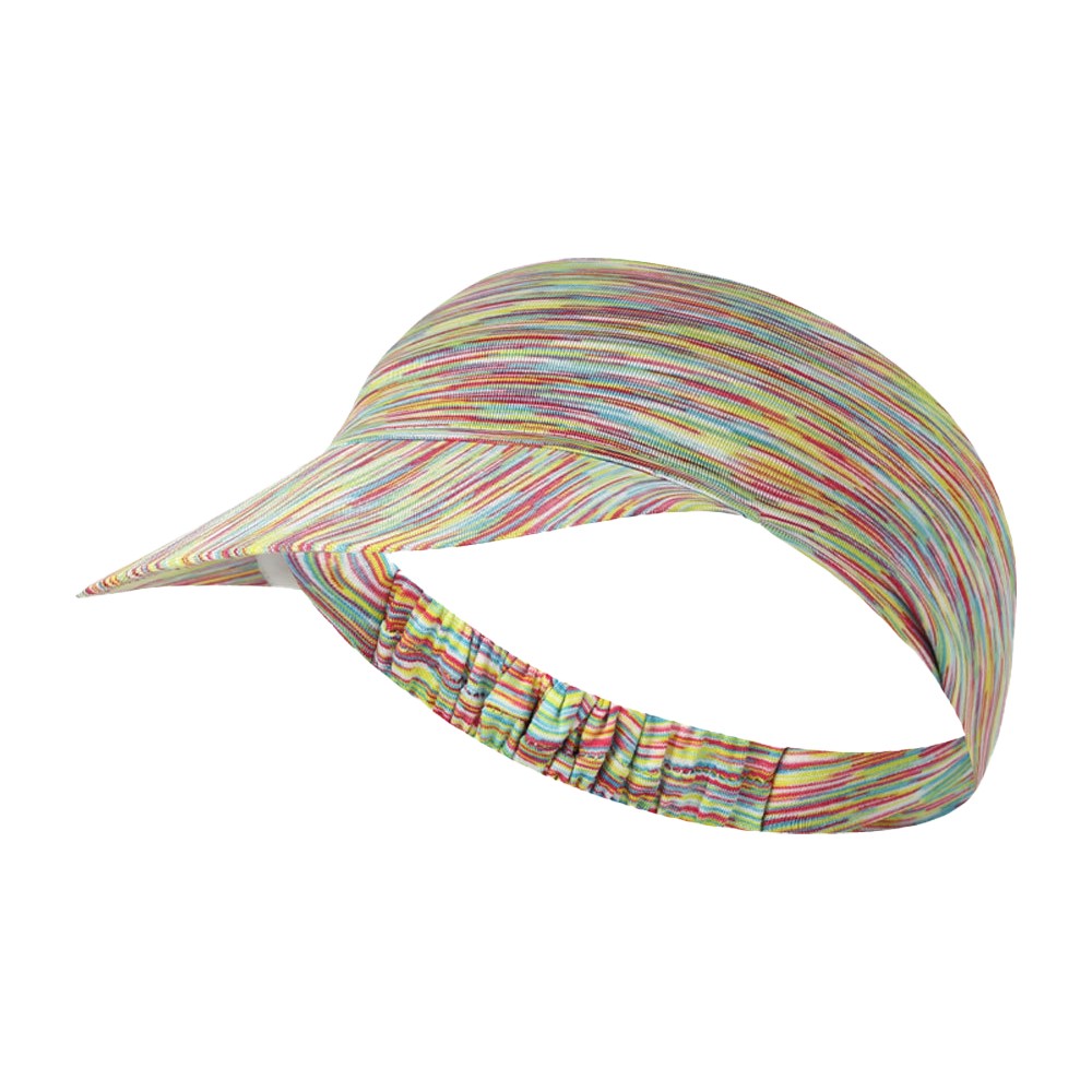 Women Sun Visor Cap Elastic Empty Top Sports Hat Beach Hat - Multicolor