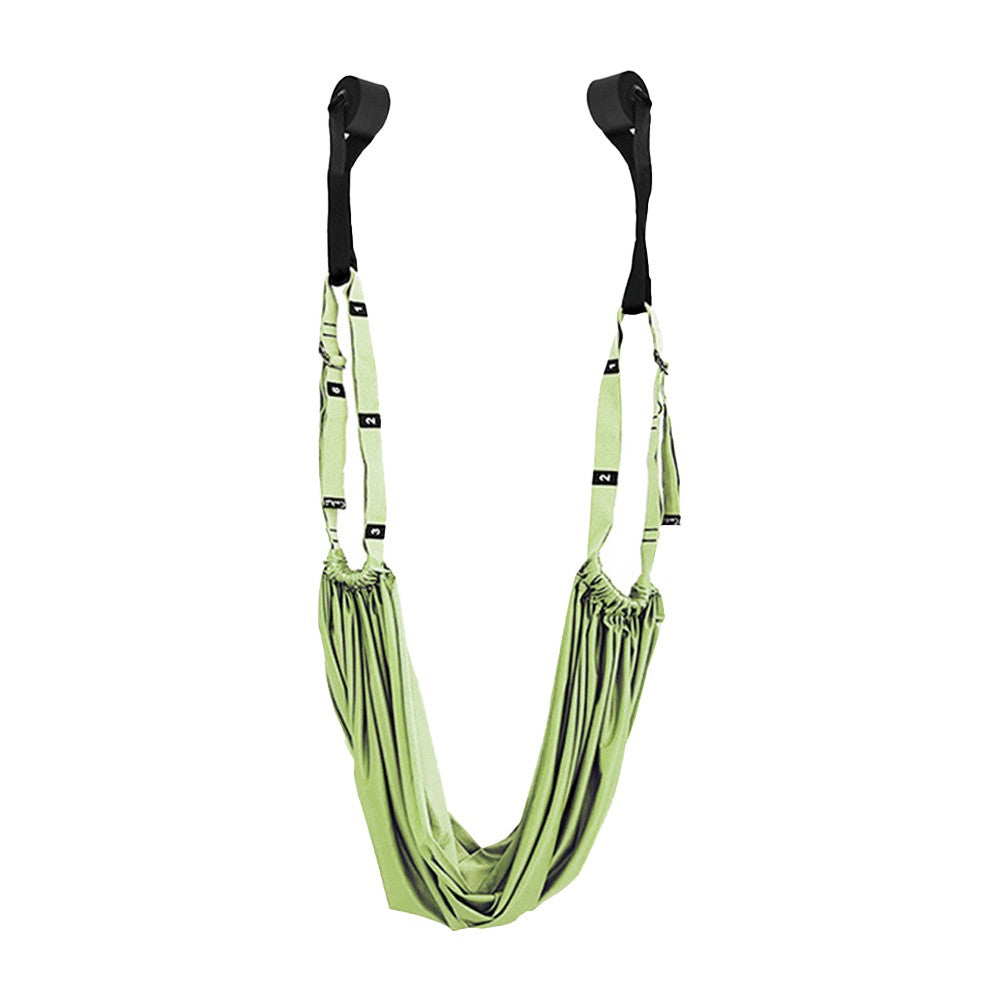 Leg Stretcher Strap with Door Anchor Backbend Training Belt Flexibility Trainer for Aerial Yoga Green