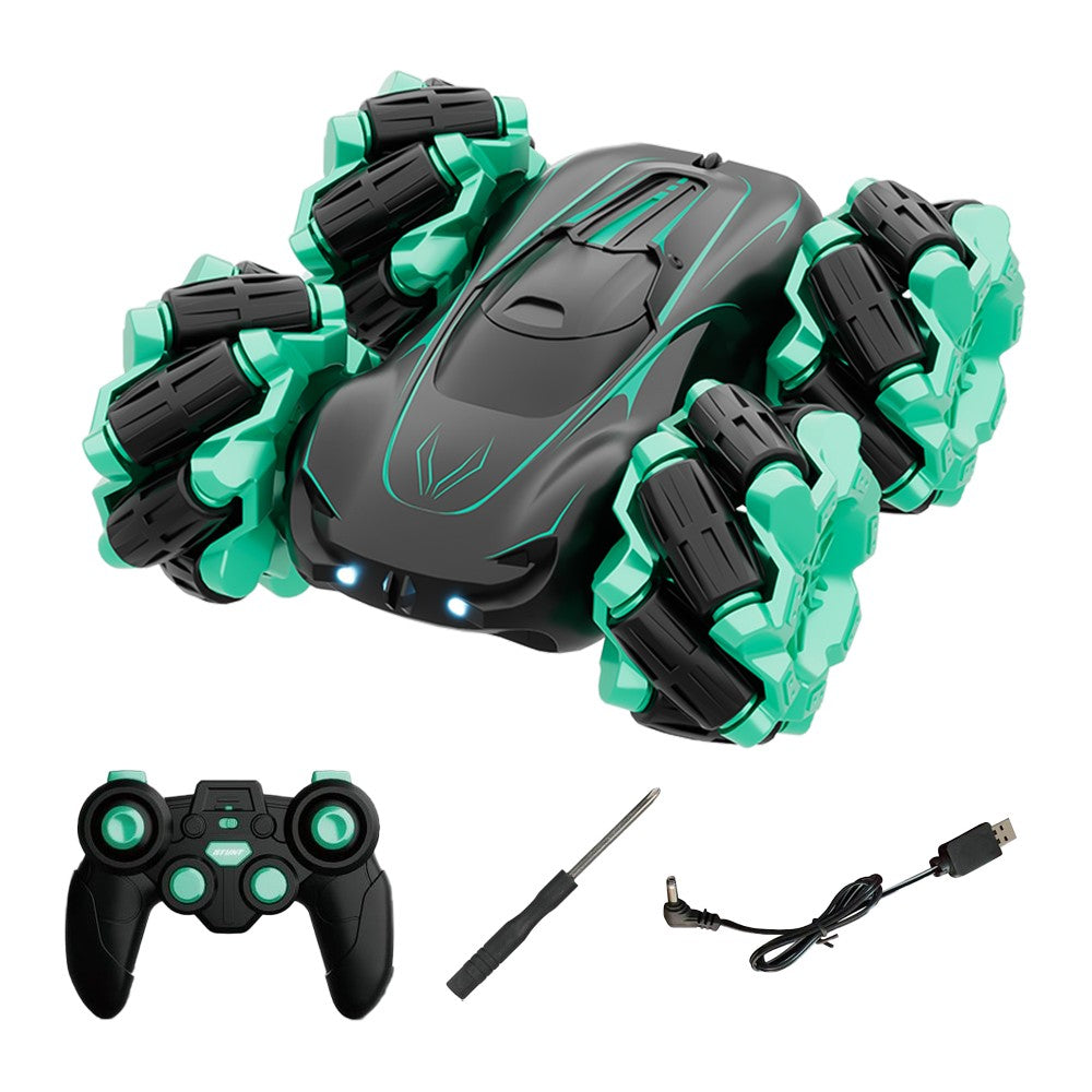 Black Remote Control Car Kids Toys Double Side Tumbling Off Road Vehicle Car