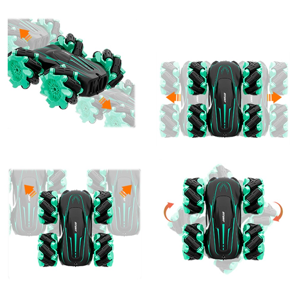 Black Remote Control Car Kids Toys Double Side Tumbling Off Road Vehicle Car